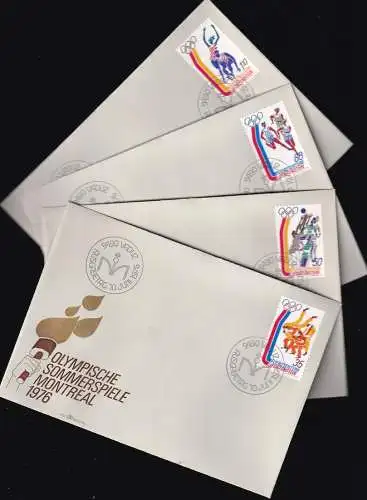 LIECHTENSTEIN 1976 Mi-Nr. 651/54 FDC