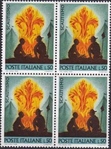 ITALIEN 1968 Mi-Nr. 1271 Viererblock ** MNH