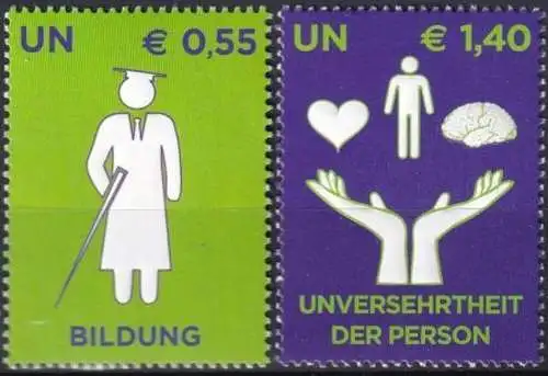 UNO WIEN 2008 Mi-Nr. 543/44 ** MNH