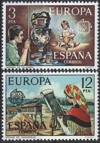 SPANIEN 1976 Mi-Nr. 2209/10 ** MNH