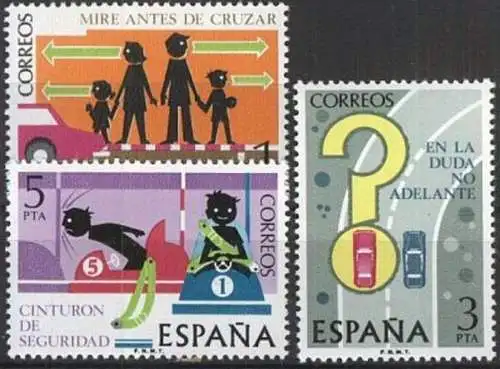 SPANIEN 1976 Mi-Nr. 2205/07 ** MNH