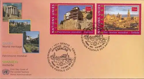 UNO GENF 2000 Mi-Nr. 399/00 FDC