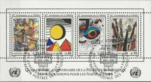 UNO GENF 1986 Mi-Nr. Block 4 o used - aus Abo