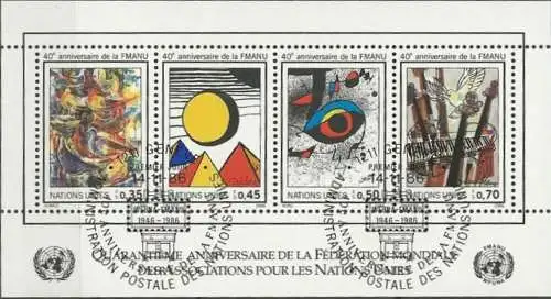 UNO GENF 1986 Mi-Nr. Block 4 o used - aus Abo