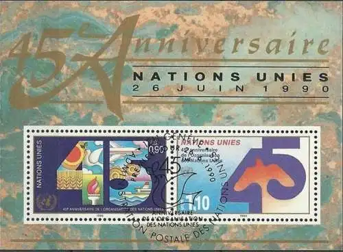 UNO GENF 1990 Mi-Nr. Block 6 o used - aus Abo