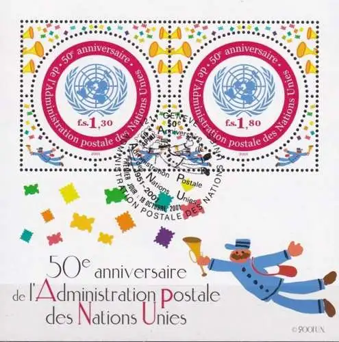 UNO GENF 2001 Mi-Nr. Block 16 o used - aus Abo