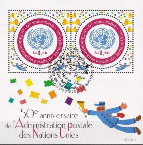 UNO GENF 2001 Mi-Nr. Block 16 o used - aus Abo