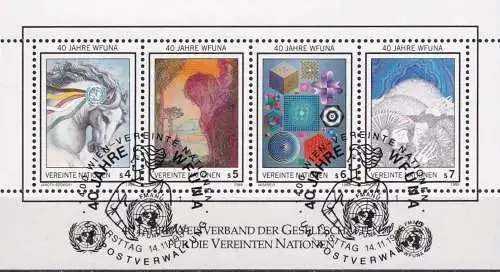 UNO WIEN 1986 Mi-Nr. Block 3 o used - aus Abo