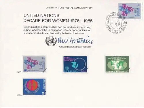 UNO NEW YORK 1980 Mi-Nr. 17 Erinnerungskarte - souvenir card