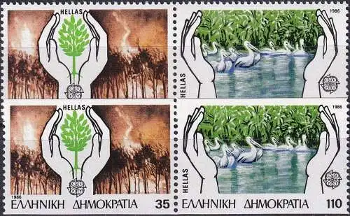 GRIECHENLAND 1986 Mi-Nr. 1630/31 AC ** MNH