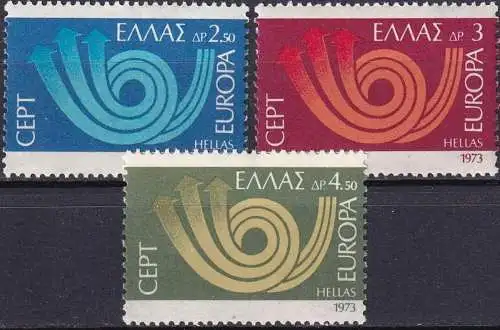 GRIECHENLAND 1973 Mi-Nr. 1147/49 ** MNH