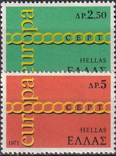 GRIECHENLAND 1971 Mi-Nr. 1074/75 ** MNH