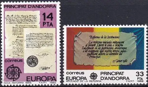 SPAN. ANDORRA 1982 Mi-Nr. 153/54 ** MNH