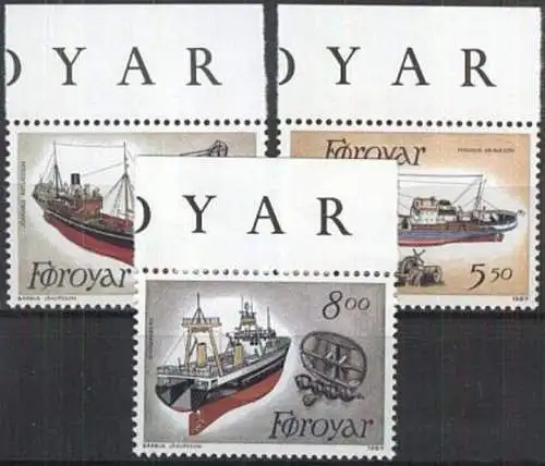 FÄRÖER 1987 Mi-Nr. 151/53 ** MNH