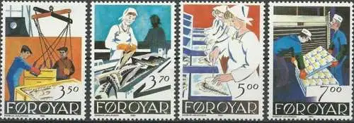 FÄRÖER 1990 Mi-Nr. 194/97 ** MNH