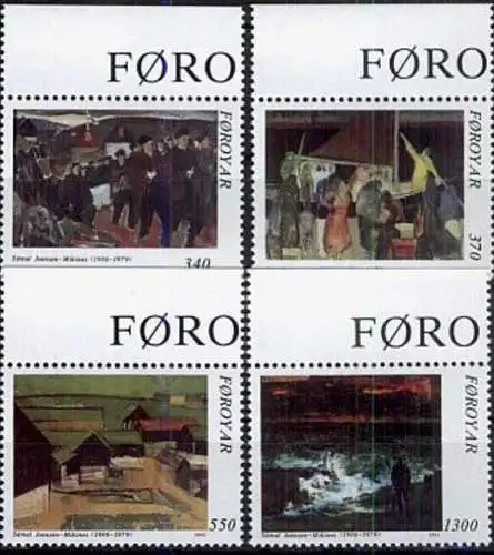 FÄRÖER 1991 Mi-Nr. 223/26 ** MNH