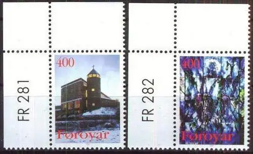 FÄRÖER 1995 Mi-Nr. 289/90 Eckrand ** MNH