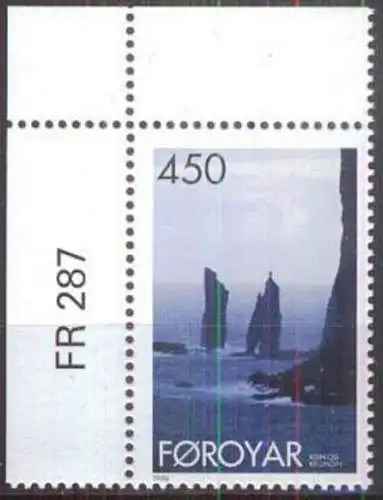 FÄRÖER 1996 Mi-Nr. 291 Eckrand ** MNH