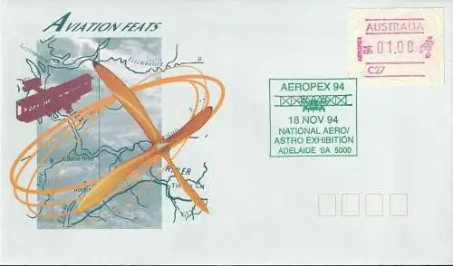 AUSTRALIEN 1994 Mi-Nr. ATM 46 Automatenmarke Aeropex 94 FDC
