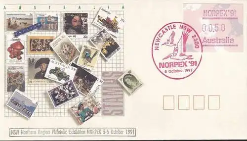 AUSTRALIEN 1991 Mi-Nr. ATM 19 Automatenmarke Nordpex 91 FDC