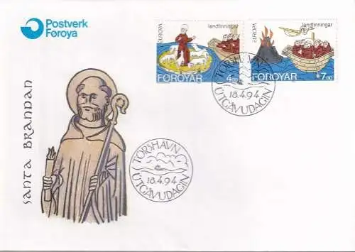 FÄRÖER 1994 Mi-Nr. 260/61 FDC