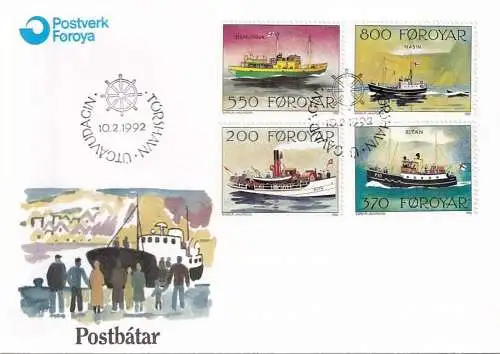 FÄRÖER 1992 Mi-Nr. 227/30 FDC