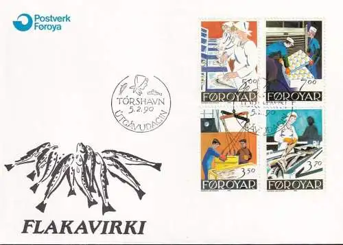 FÄRÖER 1990 Mi-Nr. 194/97 FDC