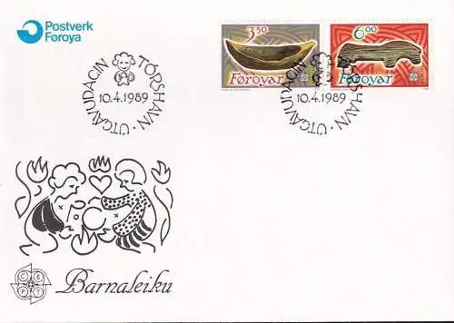 FÄRÖER 1989 Mi-Nr. 184/85 FDC