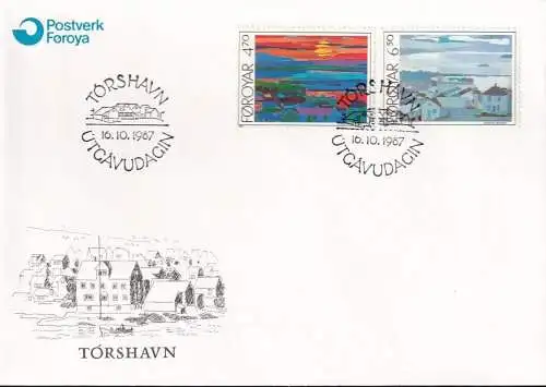 FÄRÖER 1987 Mi-Nr. 160/61 FDC