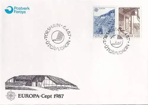 FÄRÖER 1987 Mi-Nr. 149/50 FDC