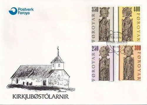 FÄRÖER 1984 Mi-Nr. 93/96 FDC