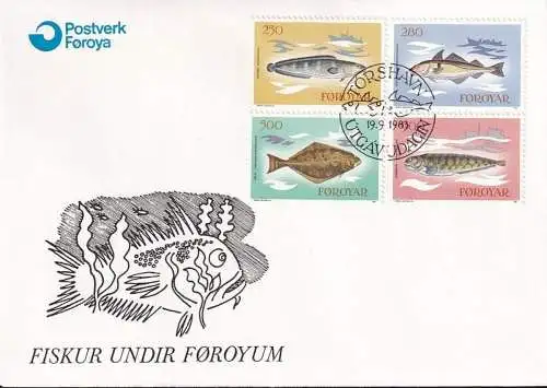 FÄRÖER 1983 Mi-Nr. 86/89 FDC