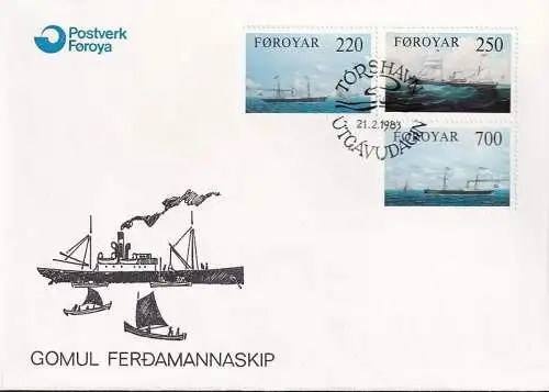 FÄRÖER 1983 Mi-Nr. 79/81 FDC