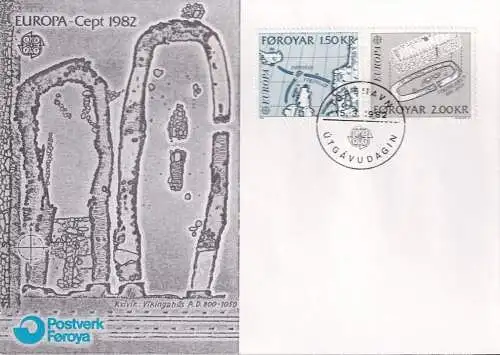 FÄRÖER 1982 Mi-Nr. 70/71 FDC