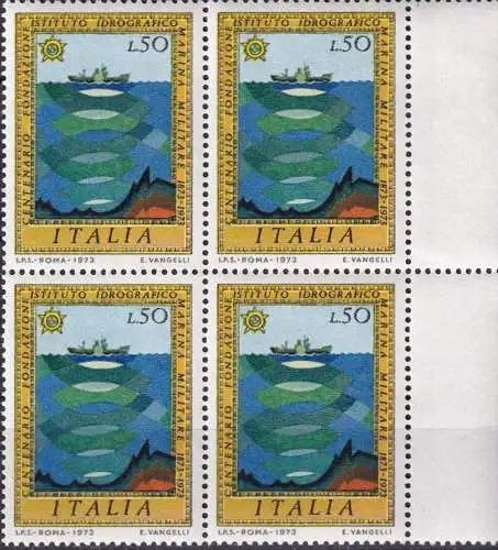 ITALIEN 1973 Mi-Nr. 1389 Viererblock ** MNH