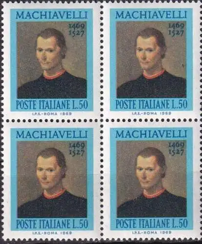ITALIEN 1969 Mi-Nr. 1294 Viererblock ** MNH