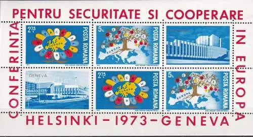 RUMÄNIEN 1973 Mi-Nr. Block 108 ** MNH