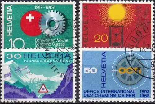 SCHWEIZ 1967 Mi-Nr. 858/61 o used