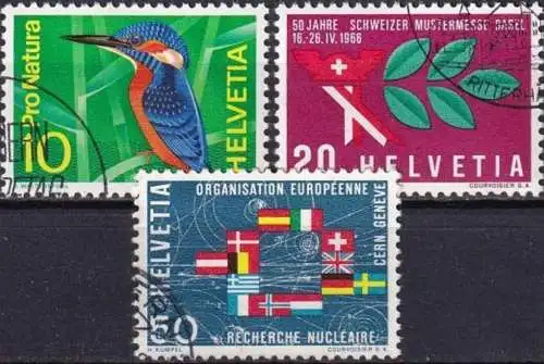 SCHWEIZ 1966 Mi-Nr. 833/35 o used