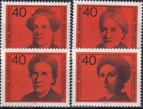 DEUTSCHLAND 1974 Mi-Nr. 791/94 ** MNH