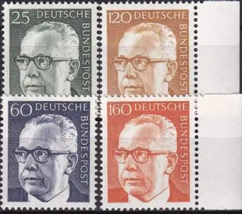 DEUTSCHLAND 1971 Mi-Nr. 689/92 ** MNH