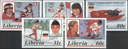 LIBERIA 1988 Mi-Nr. 1355/59 ** MNH