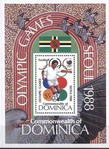 DOMINICA 1988 Mi-Nr. Block 127 ** MNH