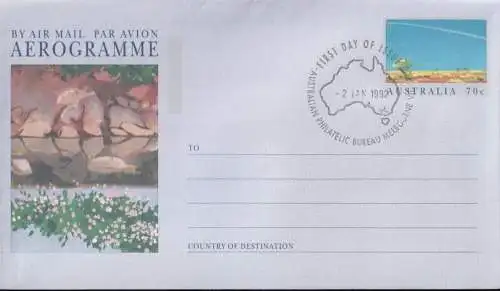 AUSTRALIEN 1992 A101 Aerogramme Luftpostbrief Alpine View FDC