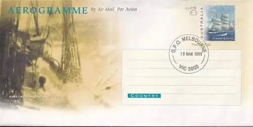 AUSTRALIEN 1999 A138 Aerogramme Luftpostbrief sailing on the high seas FDC