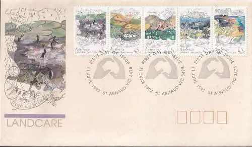 AUSTRALIEN 1992 Mi-Nr. 1306/10 FDC