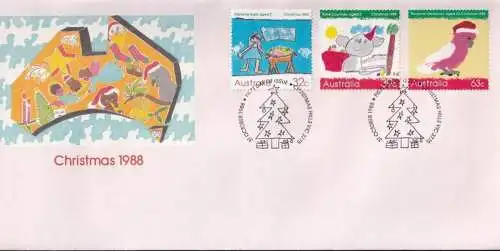 AUSTRALIEN 1988 Mi-Nr. 1135/37 FDC