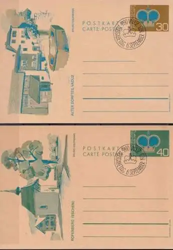 LIECHTENSTEIN 1973 Mi-Nr. P 77/78 Ganzsache gestempelt