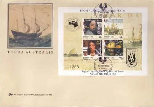 AUSTRALIEN 1985 Mi-Nr. Block 8 FDC