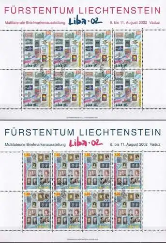 LIECHTENSTEIN 2002 Mi-Nr. 1297/98 Kleinbögen o used - aus Abo
